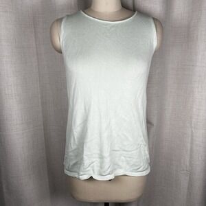 Eileen Fisher‎ Sleeveless Ribbed Tank Top Seafoam Green Women's Medium Tencel